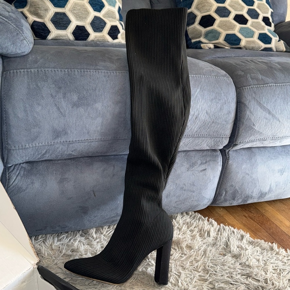 Black over the knee boots
